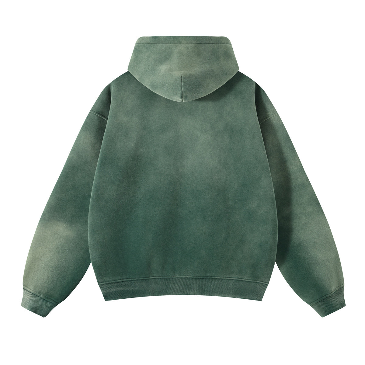 Zip Jacket Washed Basic Bottle Green