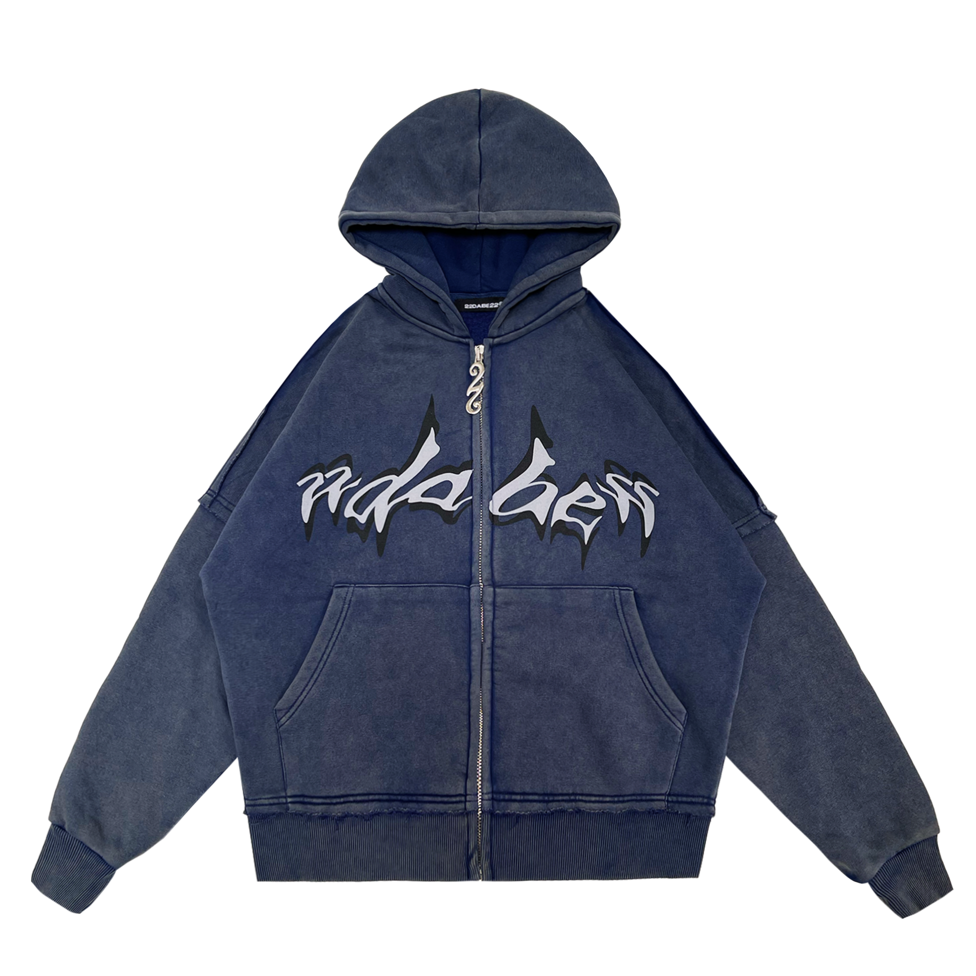 Zip Jacket Washed Dark Blue