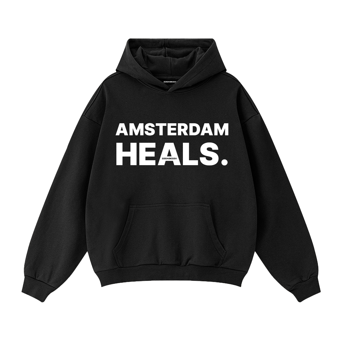 Hoodie Black 'Amsterdam Heals'  by 22DABE22®