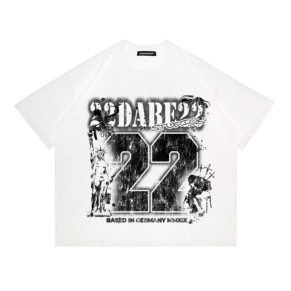 T-Shirt 22DABE22® - ''STUDIOS'' White/Black