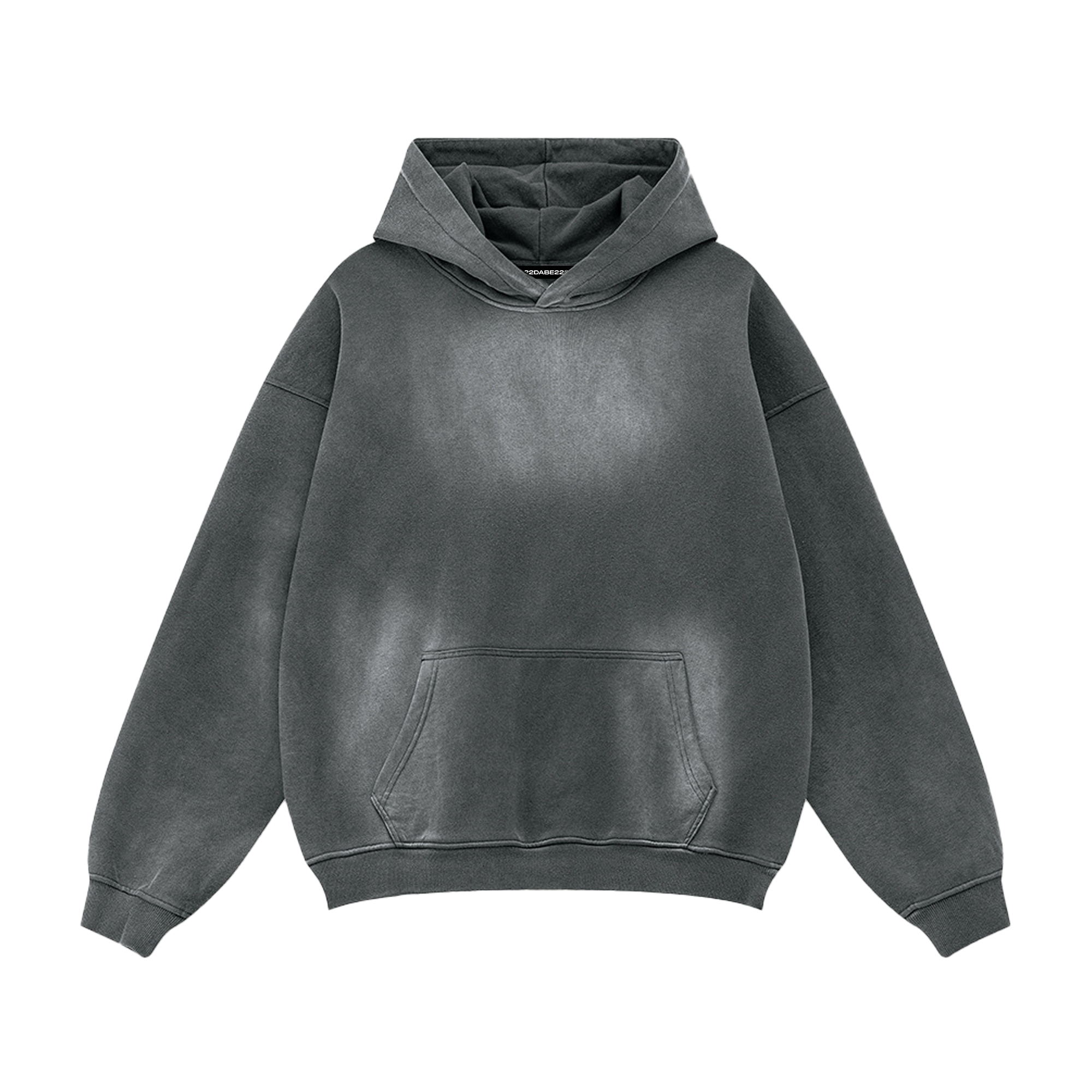 Hoodie Washed Basic Dark Grey by 22DABE22®