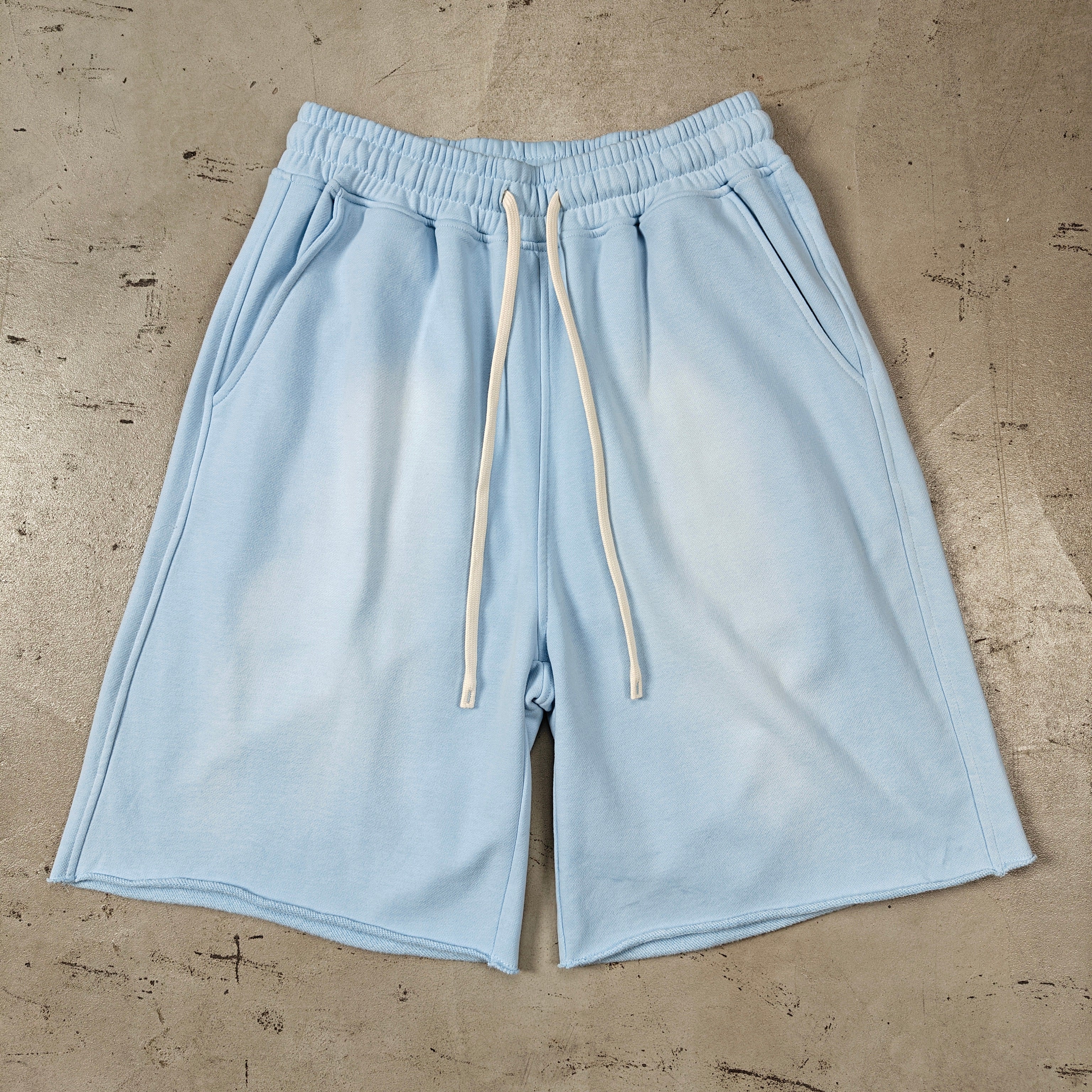 Short Premium Washed Basic Baby Blue