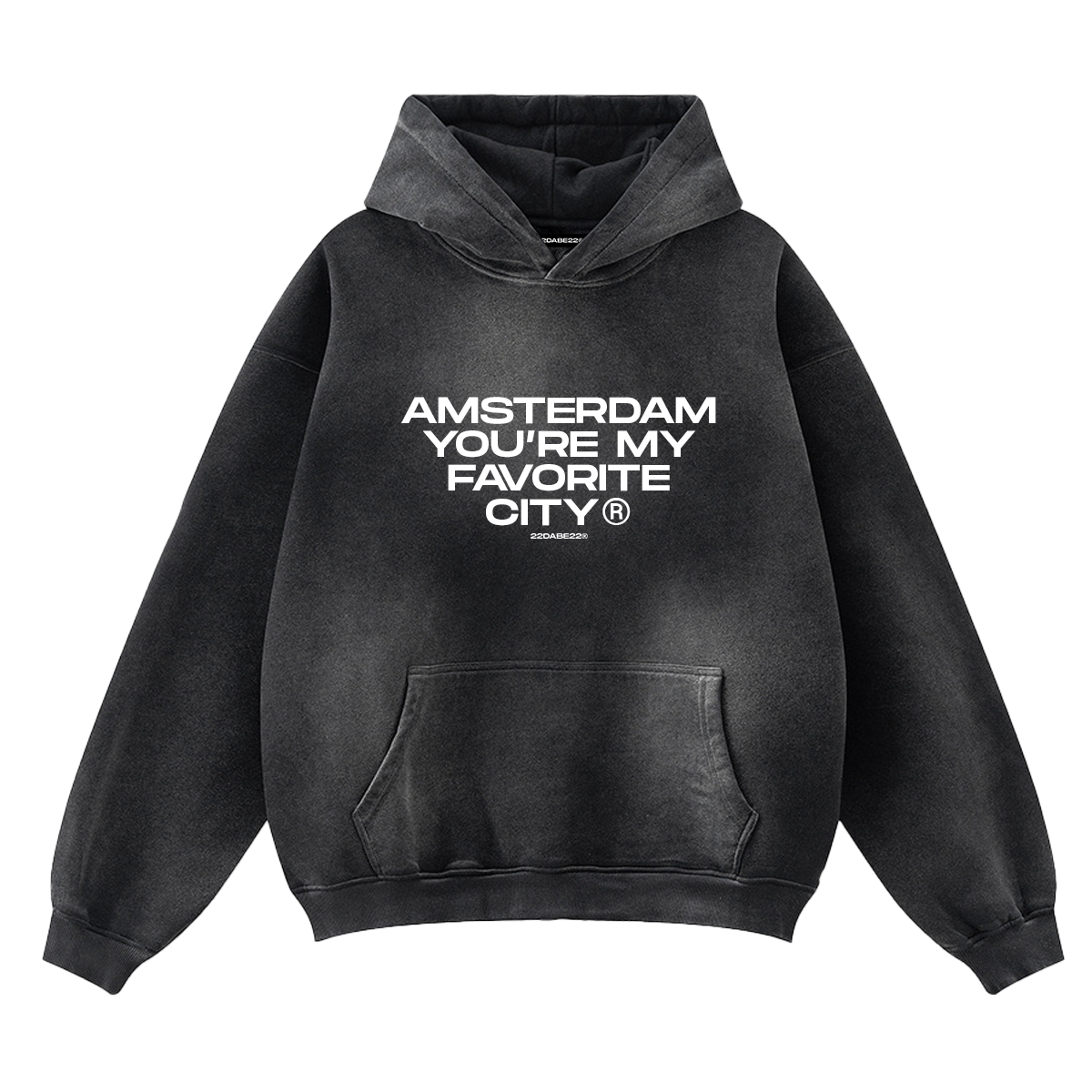 Hoodie Black 'Amsterdam'  by 22DABE22®