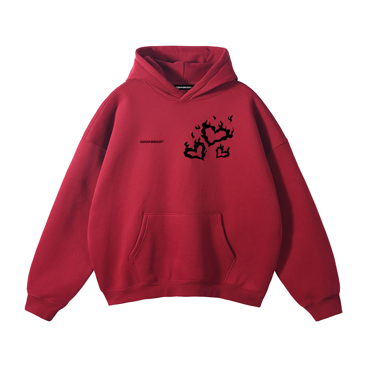 Hoodie Red Hearts by 22DABE22®