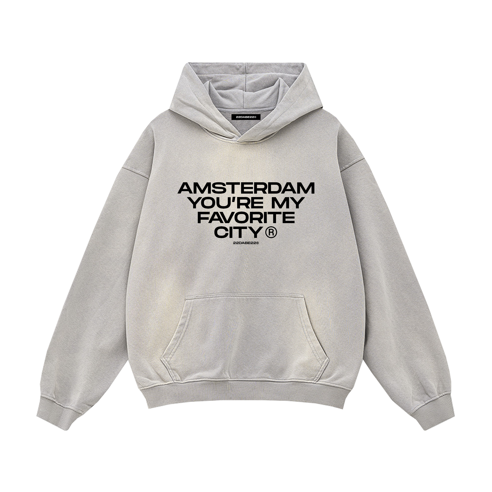 Hoodie Grey 'Amsterdam'  by 22DABE22®