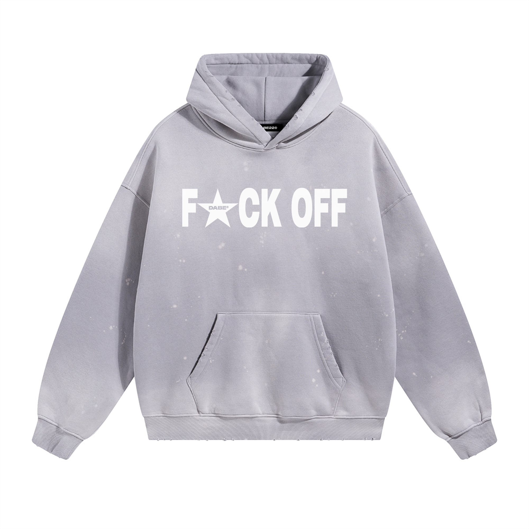 Hoodie F*UCK OFF by 22DABE22® Grey