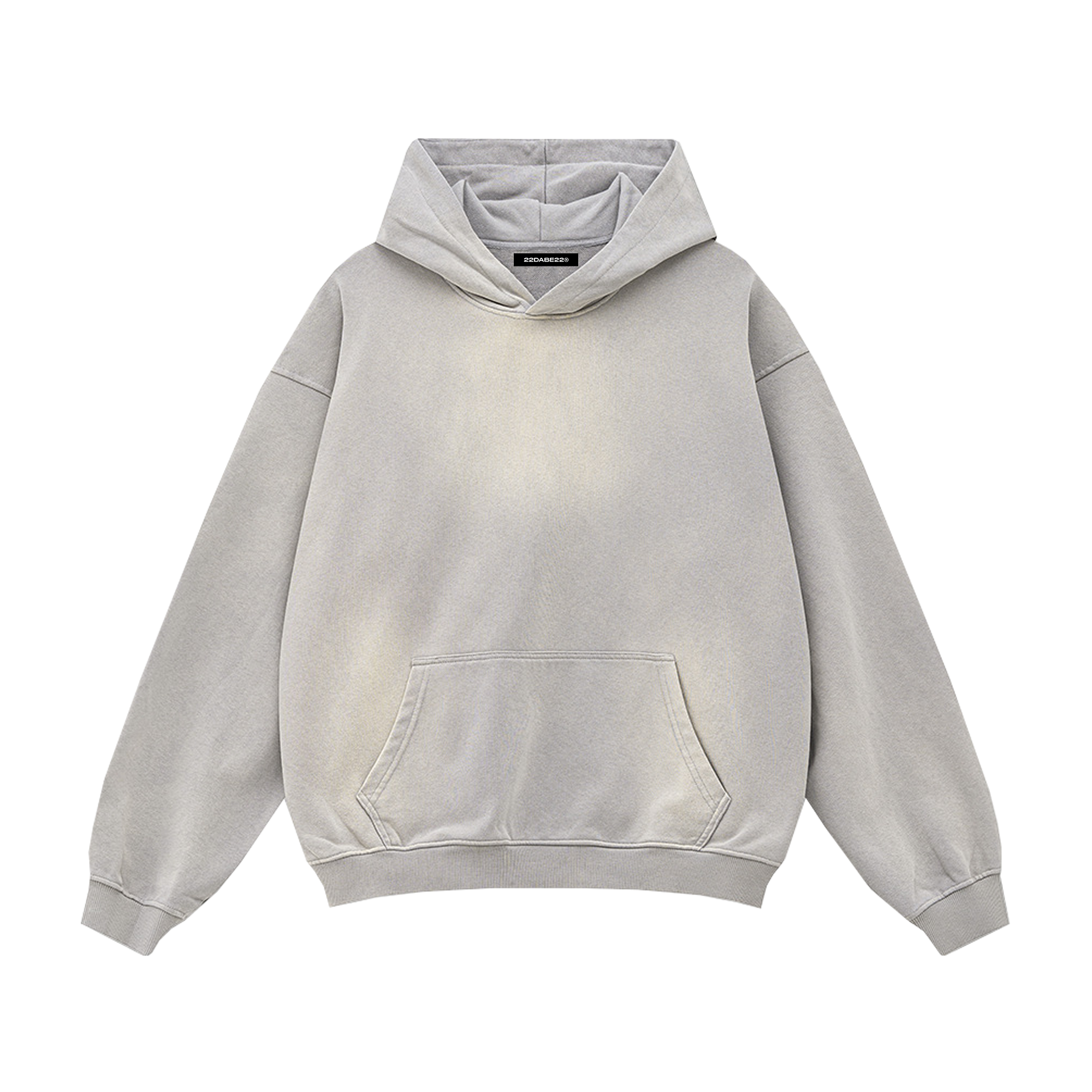 Hoodie Washed Basic Grey by 22DABE22®