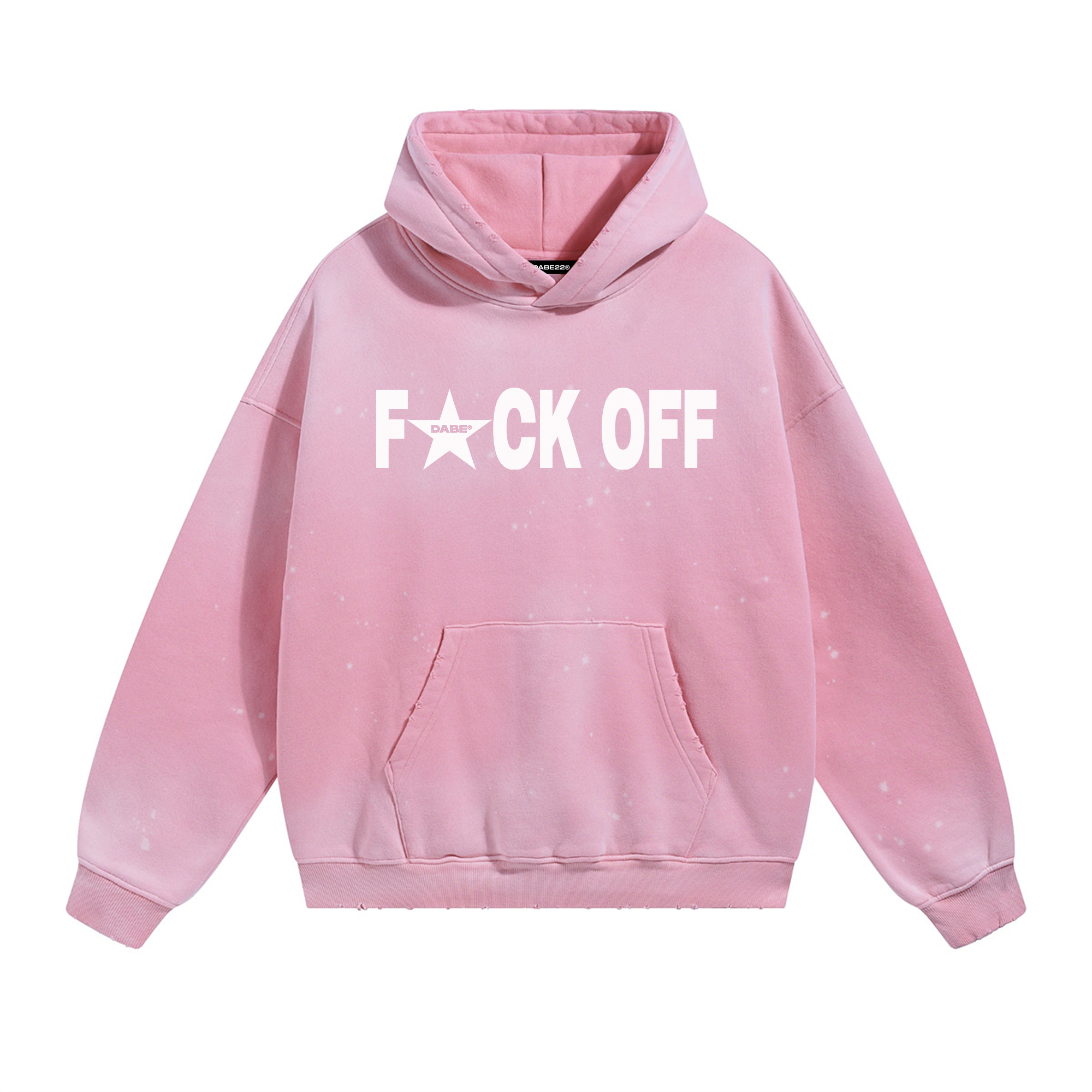 Hoodie F*UCK OFF by 22DABE22® Pink